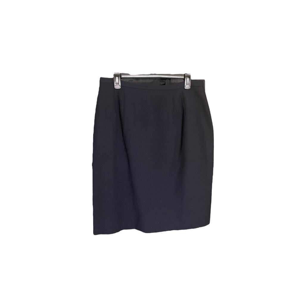 Vintage M.T. Morgan Taylor Studio Black Wool Skirt Size 16 Excellent Condition